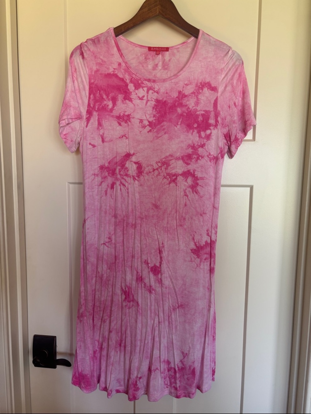 Ambition Pink Tie-Dye T-Shirt Dress